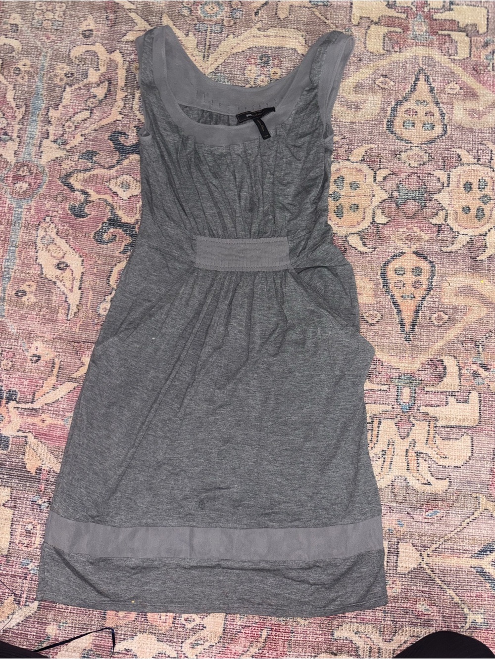 Grey Sleeveless Waist-Detail Dress - Brand: BCBG max azria